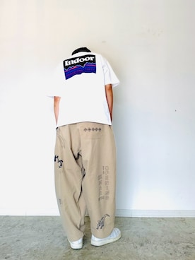 「NIKE（ナイキ）のナイキ エア フォース 1 PLT.AF.ORM ウィメンズシューズ / Nike Air Force 1 PLT.AF.ORM Women's Shoes＜22-29cm 展開＞（スニーカー、ホワイト系）」を使った、いうさん（レディース・157cm）の夏コーディネート