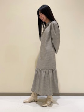 「チドリ柄」｜「アイテム（ブーツ）」を使った、ORientalTRaffic ルミネ有楽町店さん（レディース・151cm）の秋コーディネート
