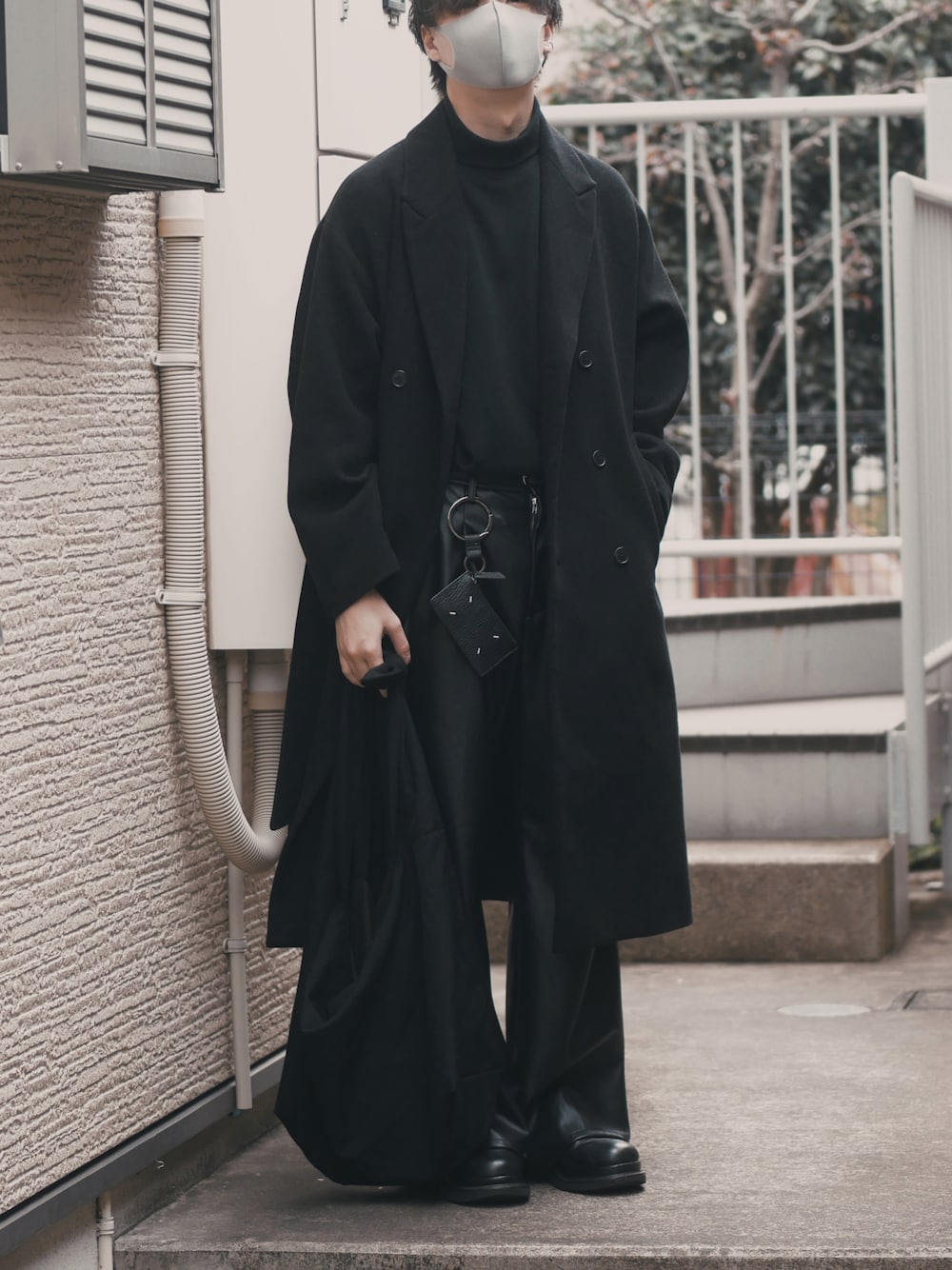 【HARE】CASHEEPウールダブルビッグコート、ブラック、Large(ラージ 1640472702_1000.jpg