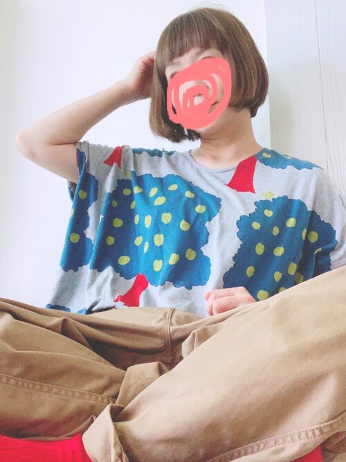 Ne-net - Ne-net ハートりんご シャツ Ne-net（ネネット）の「S (S)ハートりんごカットソー（Tシャツ