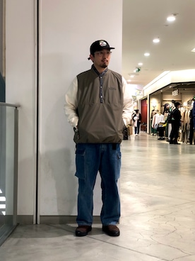 「MANASTASH（マナスタッシュ）のアイテム（スウェット）」を使った、Funachangさん（メンズ・177cm）の春コーディネート