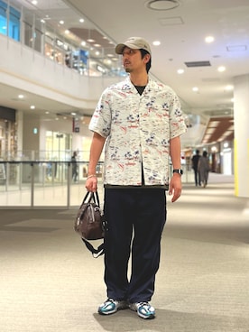 「レザーバック」｜Funachangさん（メンズ・177cm）の夏コーディネート