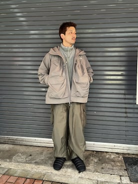 「アイテム（マウンテンパーカー）」を使った、Funachangさん（メンズ・177cm）の秋コーディネート