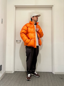 「AVIREX（アヴィレックス）のアイテム（ダウンジャケット/コート）」を使った、Funachangさん（メンズ・177cm）の秋コーディネート
