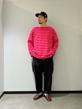「MANASTASH（マナスタッシュ）のアイテム（キャップ）」を使った、Funachangさん（メンズ・177cm）の春コーディネート