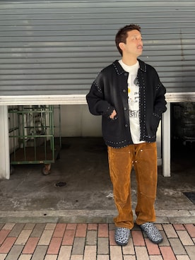 「アイテム（サンダル）」を使った、Funachangさん（メンズ・177cm）の秋コーディネート