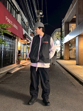 「HOKA（ホカ）のアイテム」を使った、Funachangさん（メンズ・177cm）の春コーディネート