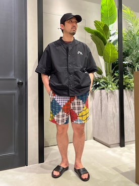 「WILD THINGS（ワイルドシングス）のアイテム（パンツ）」を使った、Funachangさん（メンズ・177cm）の夏コーディネート