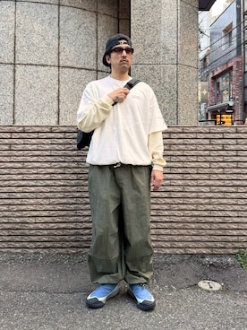 「BEAVER（ビーバー）のアイテム」を使った、Funachangさん（メンズ・177cm）の春コーディネート