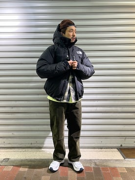 「アイテム（デニムパンツ）」を使った、Funachangさん（メンズ・177cm）の秋コーディネート