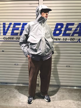 「アイテム（マウンテンパーカー）」を使った、Funachangさん（メンズ・177cm）の秋コーディネート