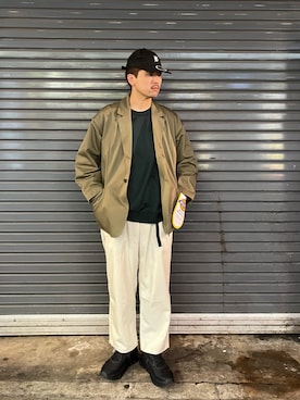 「MANASTASH（マナスタッシュ）のアイテム（その他アウター）」を使った、Funachangさん（メンズ・177cm）の秋コーディネート