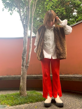 「ファーベスト」｜「アイテム（ブルゾン）」を使った、nozomiさん（レディース・156cm）の冬コーディネート