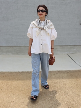 「HERMES（エルメス）のアイテム」を使った、miisuuzuukiiさん（レディース・162cm）の夏コーディネート