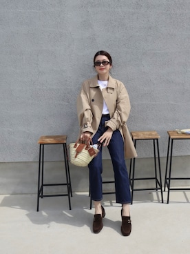 「HERMES（エルメス）のアイテム」を使った、miisuuzuukiiさん（レディース・162cm）の春コーディネート