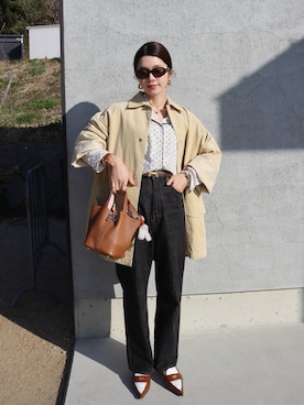 「アイテム（ハイライト/シェーディング）」を使った、miisuuzuukiiさん（レディース・162cm）の春コーディネート