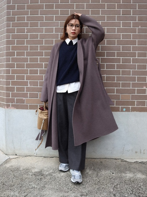 N.O.R.C（ノーク）の「ノーカラーリバーウールコート（チェスター