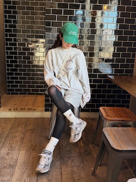 「アイテム（キャップ）」を使った、miisuuzuukiiさん（レディース・162cm）の秋コーディネート