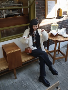 「アイテム（デニムジャケット）」を使った、miisuuzuukiiさん（レディース・162cm）の秋コーディネート