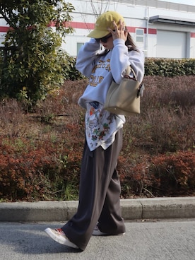 「Supreme （シュプリーム）のアイテム」を使った、miisuuzuukiiさん（レディース・162cm）の冬コーディネート