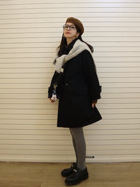 「アイテム（チーク）」を使った、miisuuzuukiiさん（レディース・162cm）の冬コーディネート