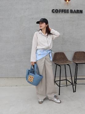 「ëpaのアイテム（キャップ、ブラック系）」を使った、miisuuzuukiiさん（レディース・162cm）の春コーディネート