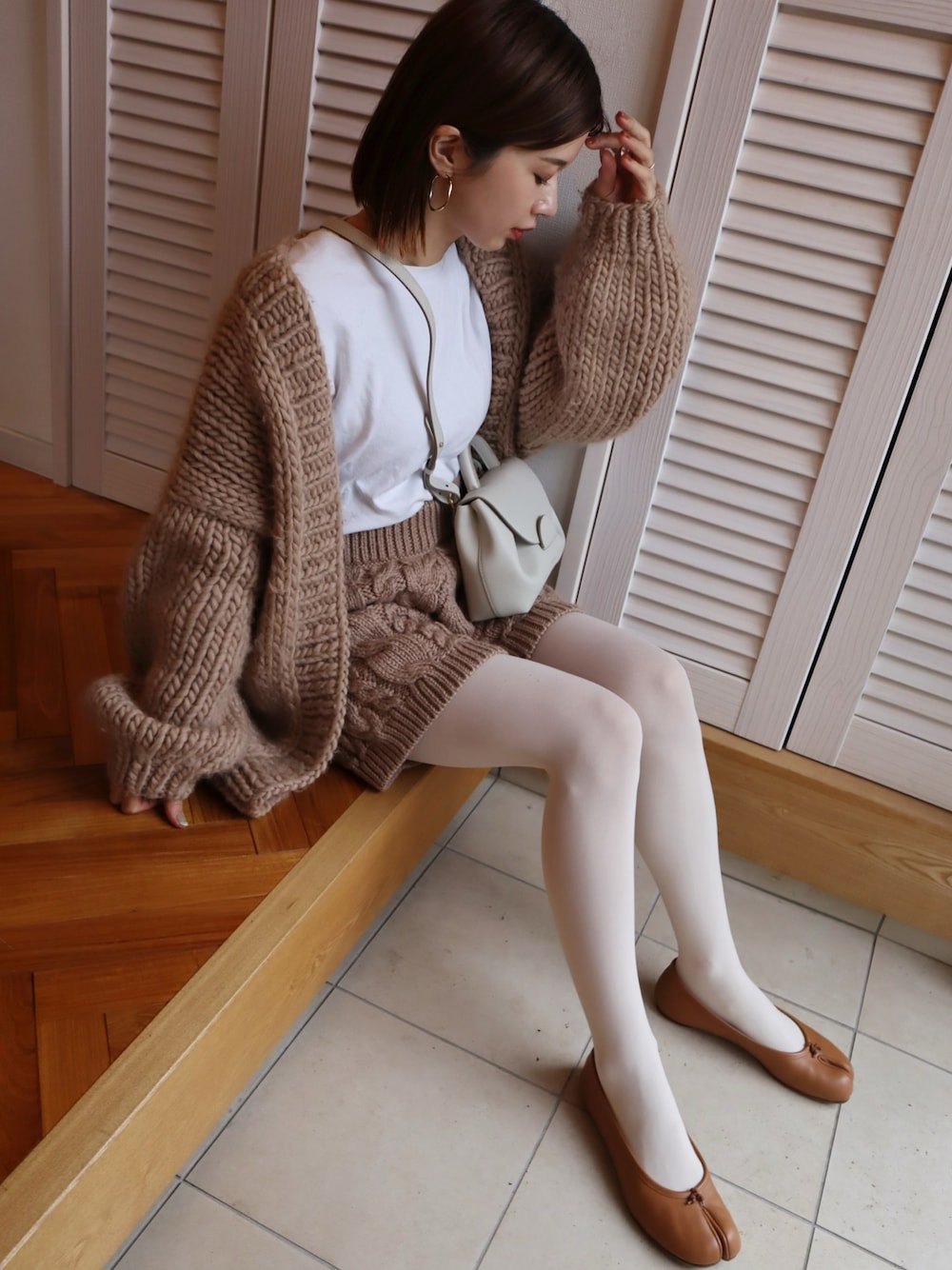 I Love Mr Mittens ショートニットパンツ I Love Mr Mittens（アイラブミスターミトンズ）の「MR MITTENS CABLE