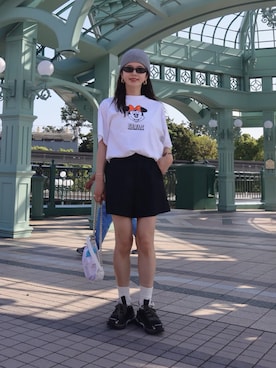 「CANAL JEAN（キャナルジーン）のEl mar　カラーリブニットCAP（ニットキャップ/ビーニー、グレー系）」を使った、miisuuzuukiiさん（レディース・162cm）の春コーディネート