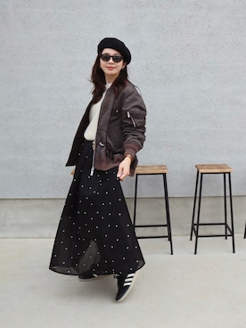 「Sacai（サカイ）のアイテム」を使った、miisuuzuukiiさん（レディース・162cm）の冬コーディネート