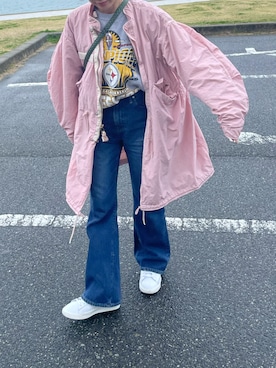「アイテム（その他アウター）」を使った、miisuuzuukiiさん（レディース・162cm）の春コーディネート