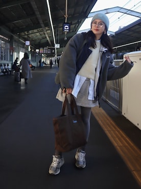 「アイテム（バッグ）」を使った、miisuuzuukiiさん（レディース・162cm）の冬コーディネート