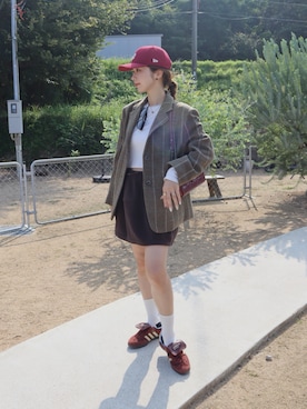 「ëpaのアイテム（Tシャツ/カットソー、ホワイト系）」を使った、miisuuzuukiiさん（レディース・162cm）の秋コーディネート