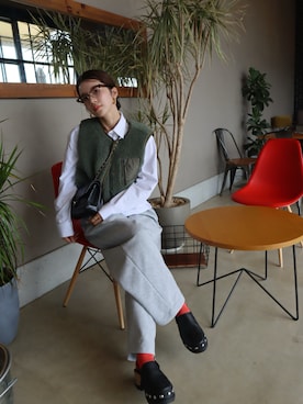 「アイテム（その他アウター）」を使った、miisuuzuukiiさん（レディース・162cm）の秋コーディネート