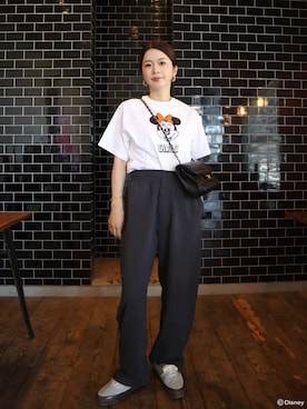 「UNIQLO（ユニクロ）のアイテム（スウェットパンツ、ブルー系）」を使った、miisuuzuukiiさん（レディース・162cm）の夏コーディネート