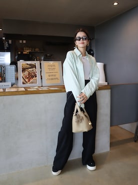 「アイテム（シャツ/ブラウス）」を使った、miisuuzuukiiさん（レディース・162cm）の秋コーディネート