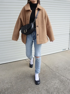 「アイテム（バレエシューズ）」を使った、miisuuzuukiiさん（レディース・162cm）の秋コーディネート