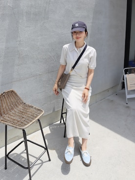 「VANS（バンズ）のアイテム」を使った、miisuuzuukiiさん（レディース・162cm）の夏コーディネート