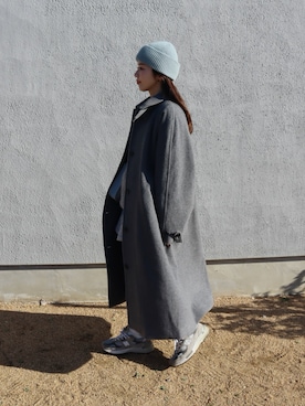 「アイテム（チェスターコート）」を使った、miisuuzuukiiさん（レディース・162cm）の秋コーディネート