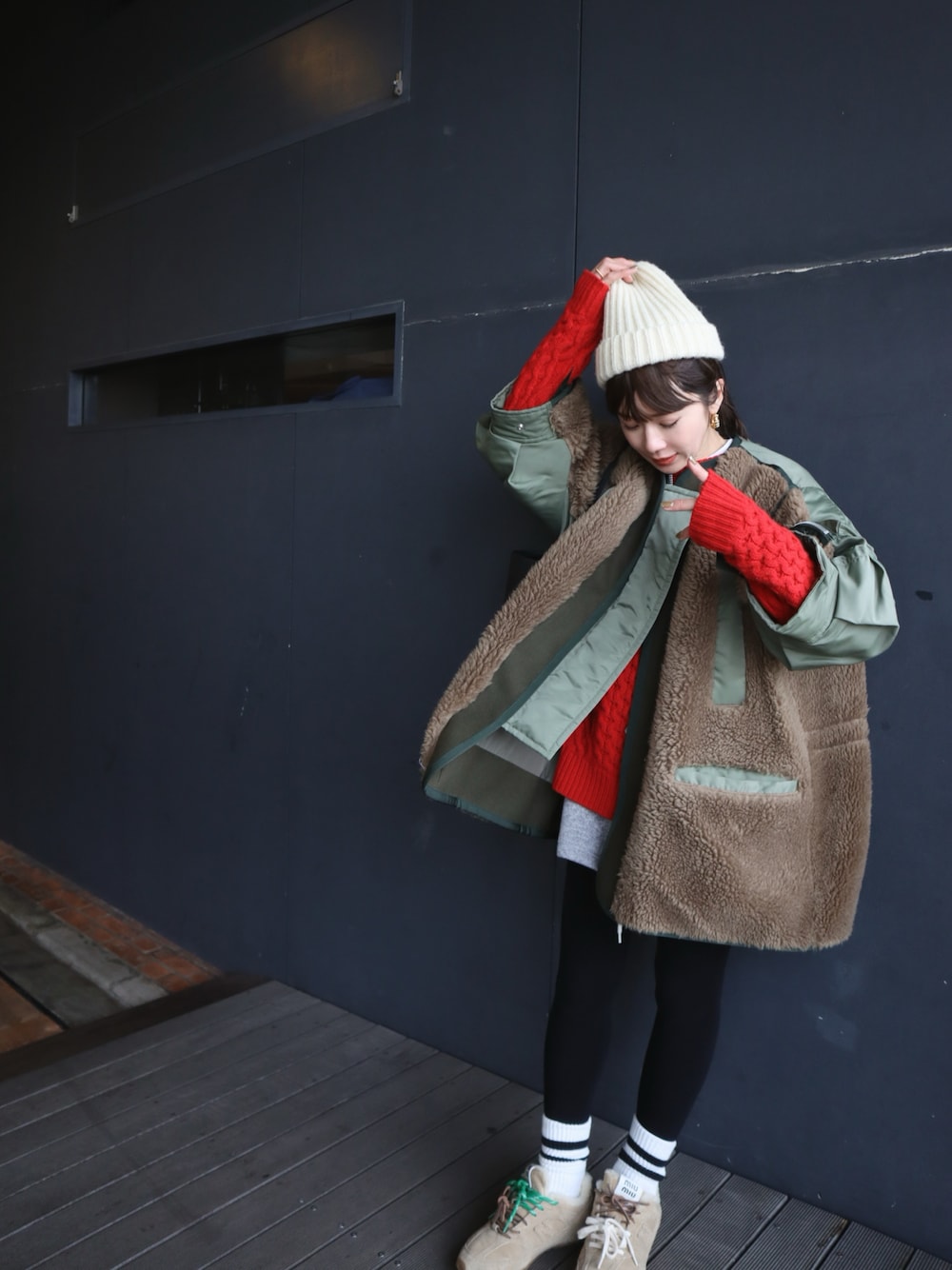 THERMAL PRO FLEECE TUCK MINI SKIRT サーマルプロフリースタックミニ