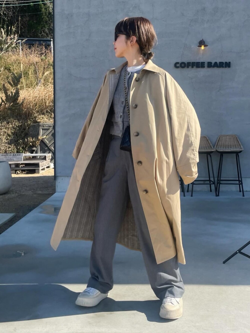 エクストリームカシミヤ n°267tina ビーン カーキ 新品未使用 Extreme