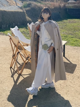 「ほめられ本命コーデ」｜「アイテム（シャツワンピース）」を使った、miisuuzuukiiさん（レディース・162cm）の冬コーディネート