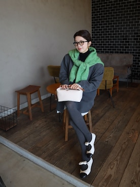 「アイテム（タイツ/ストッキング）」を使った、miisuuzuukiiさん（レディース・162cm）の冬コーディネート