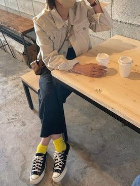 「THREE（スリー）のアイテム」を使った、miisuuzuukiiさん（レディース・162cm）の春コーディネート