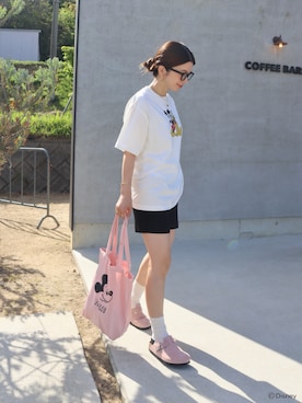 「H　BEAUTY&YOUTH UNITED ARROWS（エイチビューティーアンドユースユナイテッドアローズ）の＜H＞KNIT SHORT PANTS/ショートパンツ（その他パンツ、ブラック系）」を使った、miisuuzuukiiさん（レディース・162cm）の春コーディネート