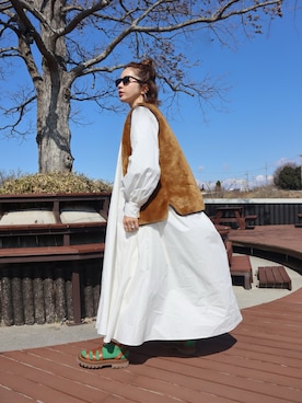 「Barbour（バブアー）のアイテム（その他アウター）」を使った、miisuuzuukiiさん（レディース・162cm）の冬コーディネート