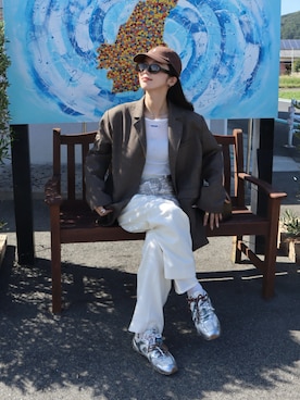 「アイテム（レッグウェア）」を使った、miisuuzuukiiさん（レディース・162cm）の秋コーディネート