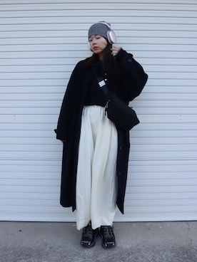 「アイテム（その他アウター）」を使った、miisuuzuukiiさん（レディース・162cm）の冬コーディネート