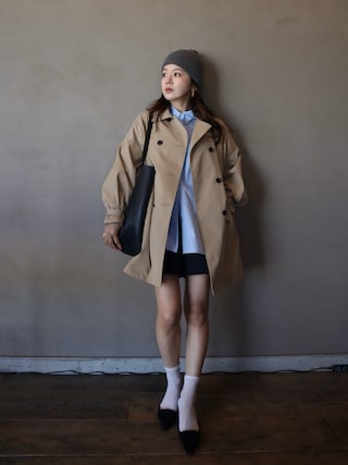 「hellam（へラム）のサマーニットビーニー（ニットキャップ/ビーニー）」を使った、miisuuzuukiiさん（レディース・162cm）の春コーディネート