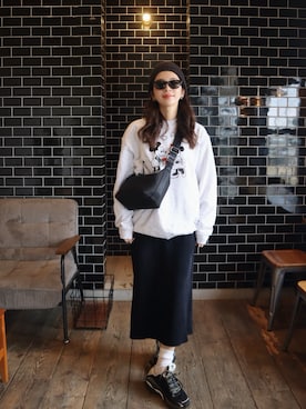 「アイテム（ニットキャップ/ビーニー）」を使った、miisuuzuukiiさん（レディース・162cm）の冬コーディネート