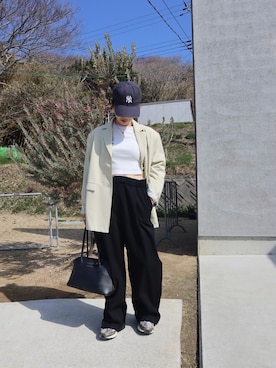 「BEAMS BOY（ビームスボーイ）のアイテム（帽子）」を使った、miisuuzuukiiさん（レディース・162cm）の春コーディネート